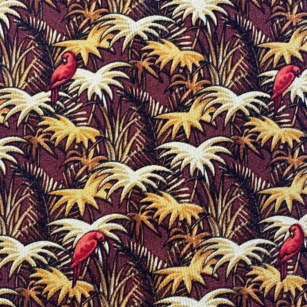 Salvatore Ferragamo Vintage Silk Tie Tropical Birds Print Made Italy 58x3.75 VTG - Picture 2 of 6